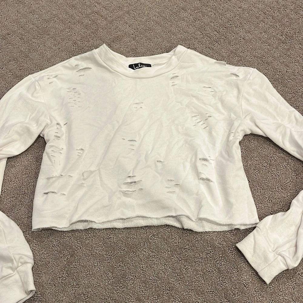 Distressed sweatshirt